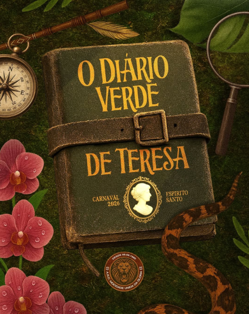 Logomarca do enredo da Mocidade Unida da Glória - Carnaval de Vitória 2026