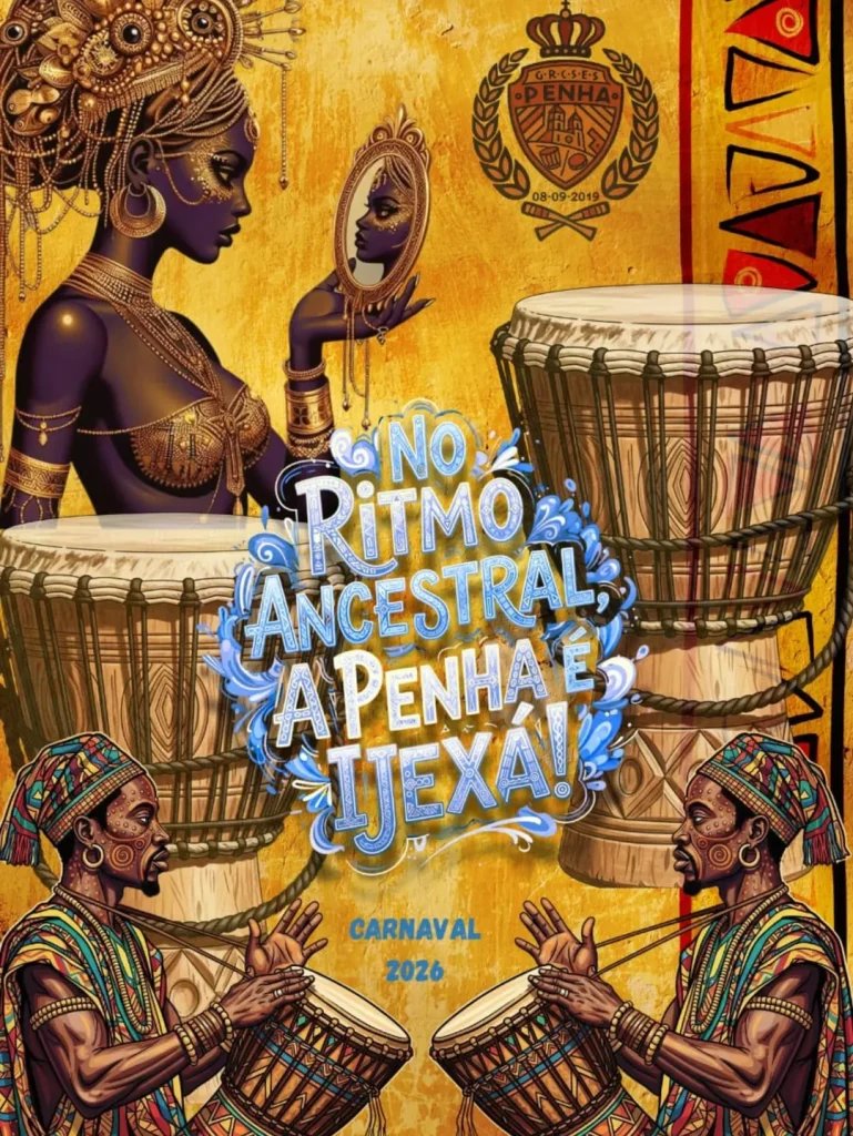 Logomarca do enredo 2026 da Penha