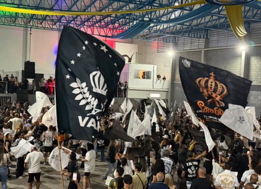 Arena Uirapuru durante a apresentação dos sambas concorrentes do Vai-Vai para o Carnaval 2027